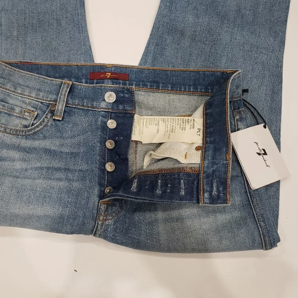 7FAM Edie Black Rhinestone Satellite Sky Jeans - Picture 11 of 17